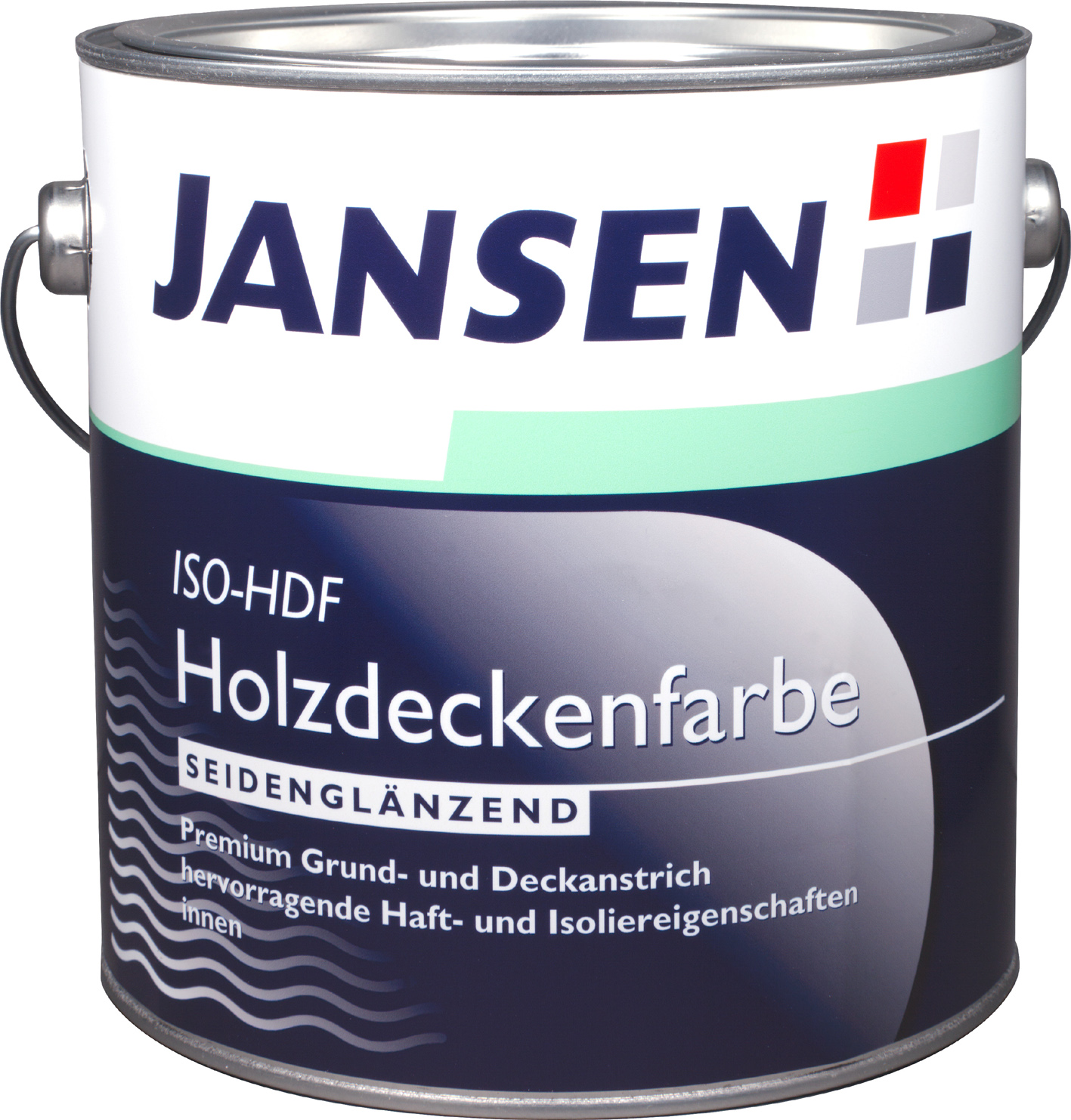 Jansen ISO-HDF Holzdeckenfarbe - 750ml Innen Weiß Seidenglanz