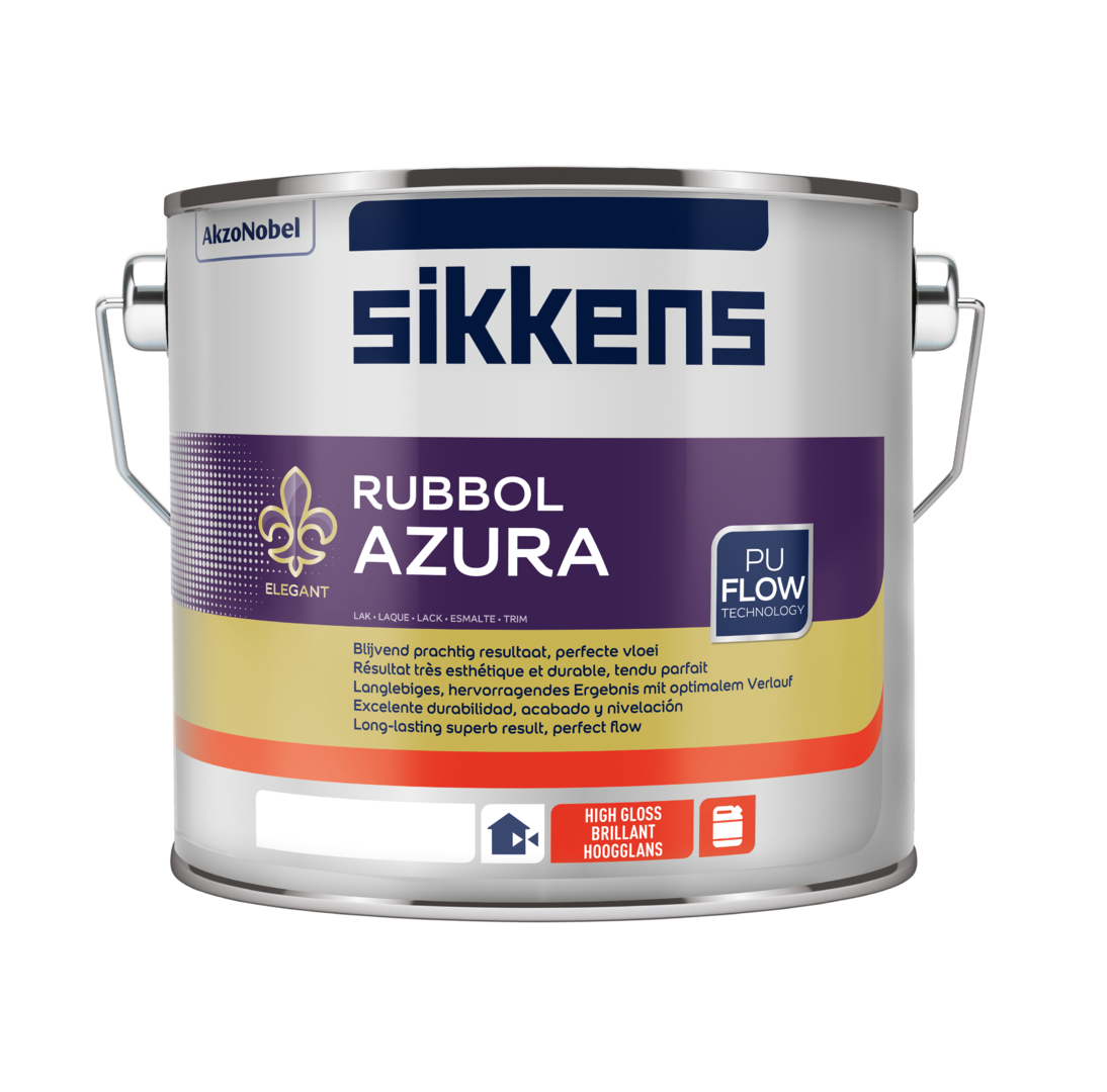 Sikkens Rubbol Azura - 500 ml Wunschfarbton - hochglänzender Alkydharzlack für innen und außen