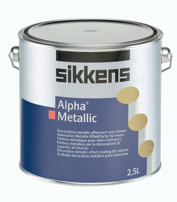 Sikkens Alpha Metallic - 2,5 Liter Silber - Effektbeschichtung für Innenwandflächen