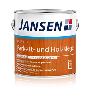 Jansen Aqua PUR Parkett- und Holzsiegel - Anstrich für Holz im Wohnbereich - 375 Milliliter in Seidenglänzend