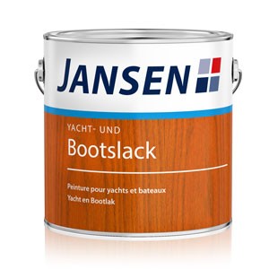 Jansen Yacht- und Bootslack - Wetter- und Wasserfester Klarlack für Boote und Gartenmöbel - 375 Milliliter