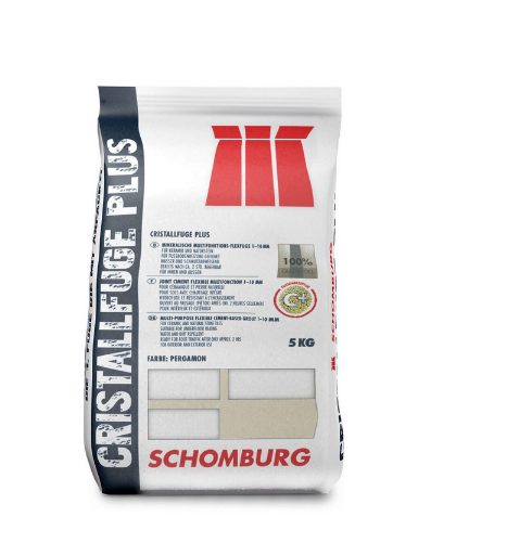 Schomburg CRISTALLFUGE PLUS - 5 kg Caramel - Mineralische Multifunktions-Flexfuge 1-10 mm