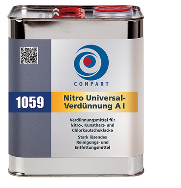 Conpart Nitro Universal-Verdünnung 1059 A I - 500 ml - Hochwertiges Lösemittelgemisch zum Verdünnen von Nitro-, Nitro-Kunstharz-, Kombi- und Chlorkautschuken
