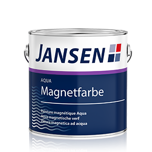 Jansen Aqua Magnetfarbe - Dunkelgrau - Überstreichbare Magnetfarbe für den Innenraum