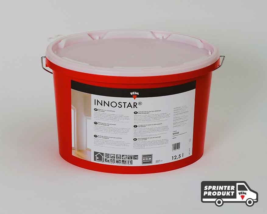 KEIM Innostar - 2,5 Liter Wunschfarbton - ultradeckende, hochergiebige anwendungsfertige Sol–Silikatfarbe für innen