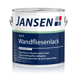 Jansen Aqua Wandfliesenlack - weißer Grund- und Deckanstrich für keramische Untergründe - 750 Milliliter