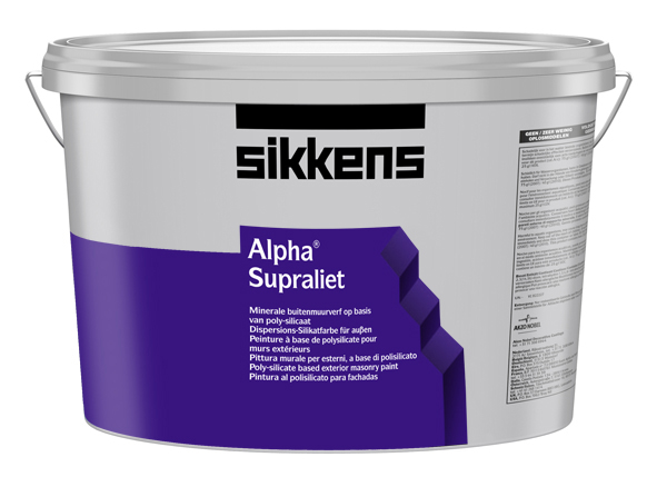 Sikkens Alpha Supraliet - 12,5 Liter Weiß - Kieselsol-Silikatfarbe für mineralische und organische Untergründe nach DIN 18363