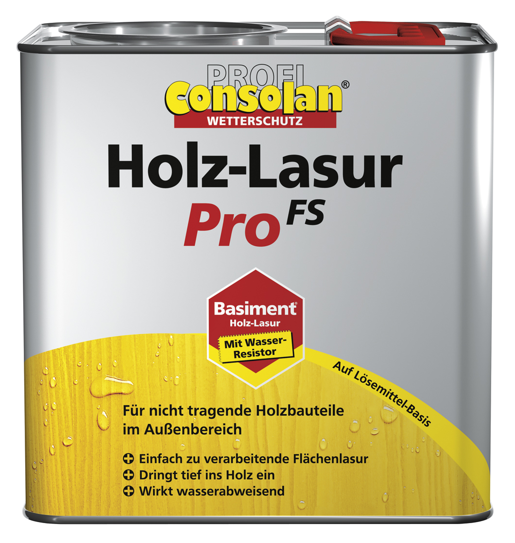 Consolan Profi Holzlasur Pro FS - 2,5 l Nussbaum