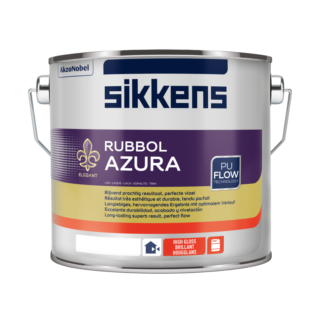 Sikkens Rubbol Azura Plus - hochglänzender Alkydharzlack für innen und außen - 0.5 Liter Weiß