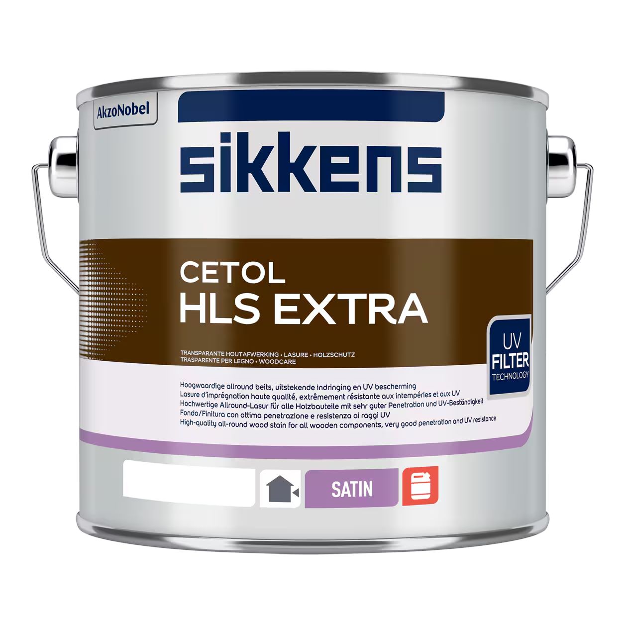 Sikkens Cetol HLS Extra - 1 Liter 020 Ebenholz - Transparente, seidenglänzende Grund-, Zwischen- und Schlussbeschichtung für nicht maßhaltige und begrenzt maßhaltige Bauteile