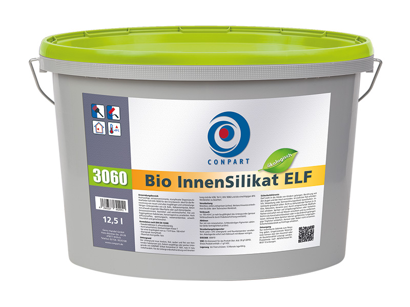 Conpart Innen Silikat ELF 3060 - Hoch diffusionsfähig,CO2-durchlässig - 12,5 Liter in Weiß