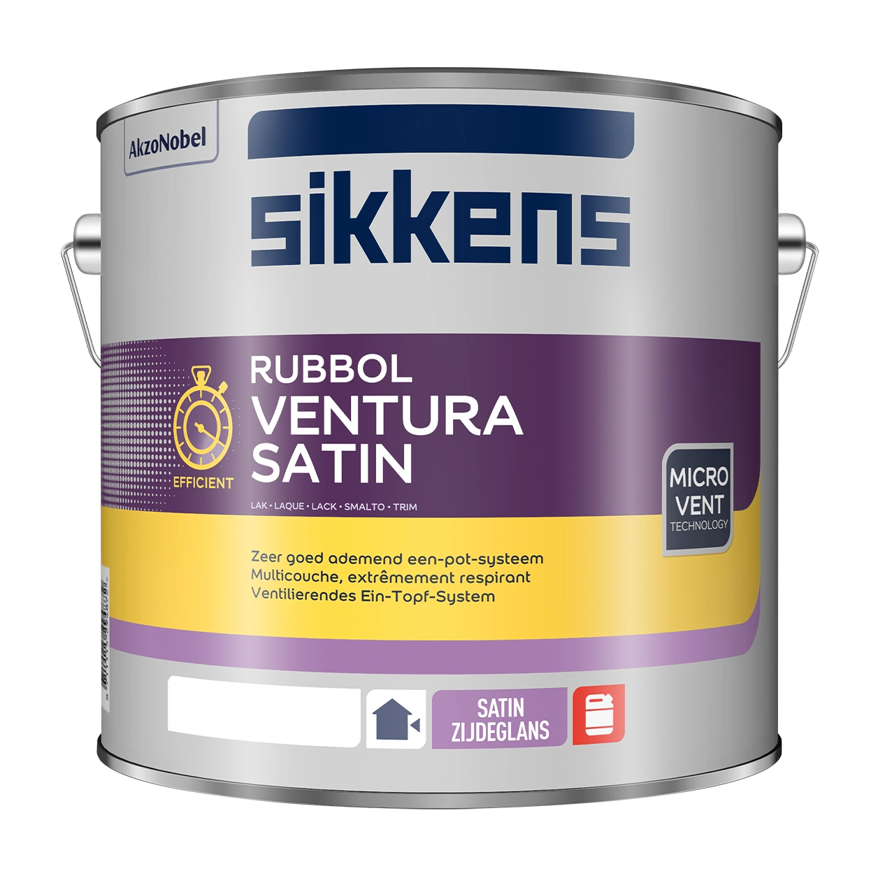 Sikkens Rubbol Ventura Satin - Seidenglänzender Alkydharzlack für Fenster und Außenholzwerk - Weiß oder Wunschfarbton