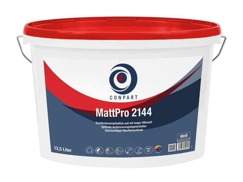 Conpart MattPro 2144 Weiß - 5 Liter - Strapazier- und widerstandsfähige Innenfarbe für Wand- und Deckenflächen