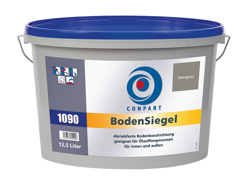 Conpart BodenSiegel 1090 - 2,5 Liter Steingrau - Hochwertige, wasserverdünnbare, einkomponentige Dispersionsfarbe speziell für Bodenflächen mit einfacher Gehbelastung