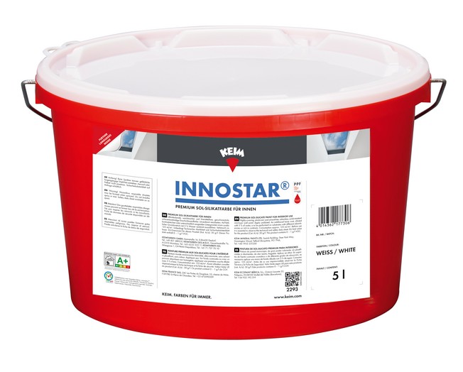KEIM Innostar - 5 Liter Weiß - ultradeckende, hochergiebige anwendungsfertige Sol–Silikatfarbe für innen