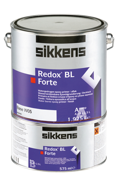 Sikkens Redox BL Forte Set - Wasserbasierter seidenmatter 2-K-Epoxy-Primer und -Decklack - Weiß oder Wunschfarbton