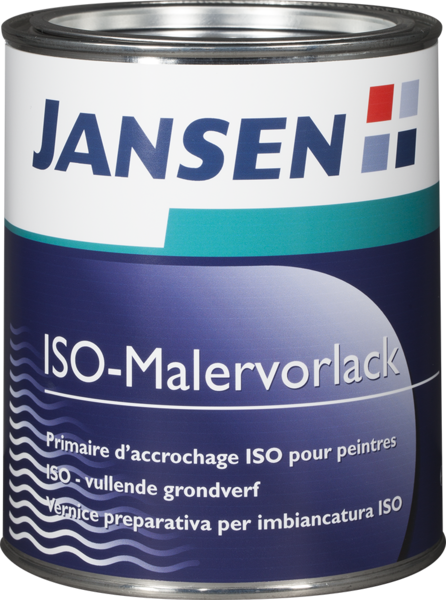 Jansen ISO-Malervorlack - 0.75 Liter in Weiß - einwandfreier Verlauf, schnelltrocknend und geruchsarm