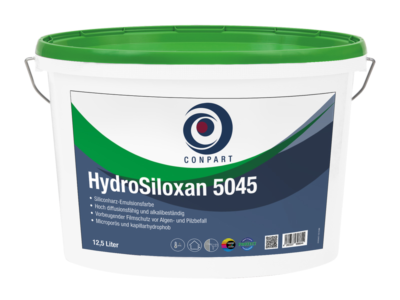 Conpart HydroSiloxan 5045 - 5 Liter Weiß - Hochwertige Fassadenfarbe mit neuartiger Bindemittelkombination