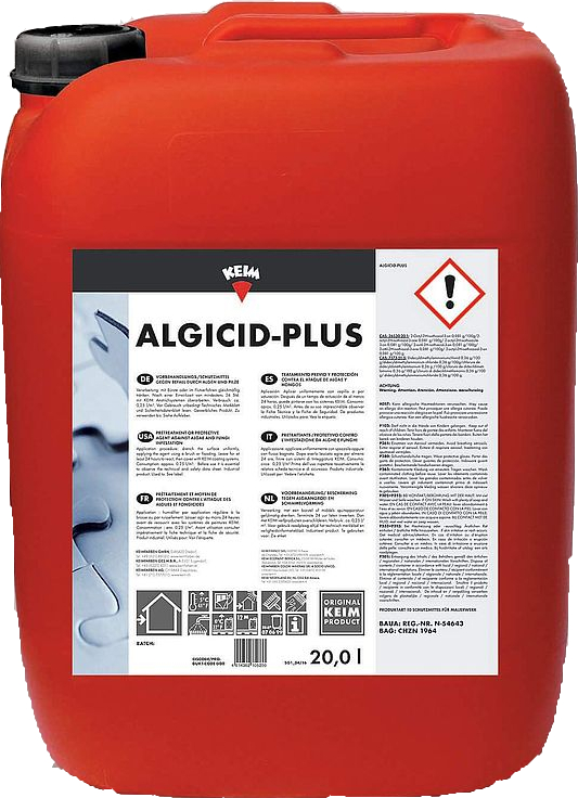 KEIM Algicid-Plus - 20 Liter in farblos - Anwendungsfertig gegen den Befall mit Algen und Pilzen
