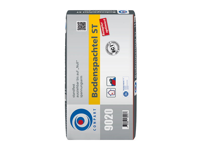 Conpart Bodenspachtel ST pro 9020 - 25 kg - zum Spachteln, Ausgleichen und Nivellieren von Estrichen, Schnellestrichen und Rohbetondecken