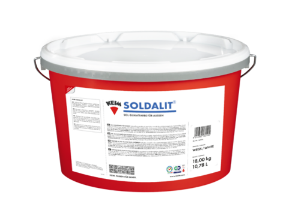 KEIM Soldalit - 18 kg 9870 Altweiß - Universelle, silikatische Fassadenfarbe auf Bindemittelbasis Sol-Silikat