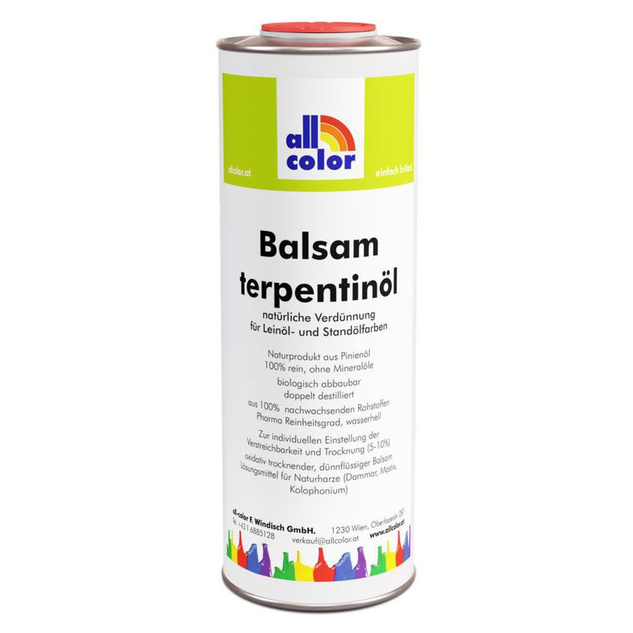 All-color Balsam Terpentinöl 100% - Als Verdünnung für Leinölfarben