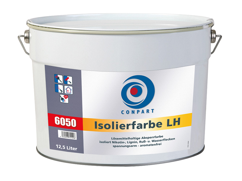 Conpart Isolierfarbe LH 6050 - Isolier- und Absperrfarben - Aromatenfreie, lösemittelhaltige, Wasserschaden Renovierfarbe mit hoher Absperrwirkung - 12,5 Liter in Weiß