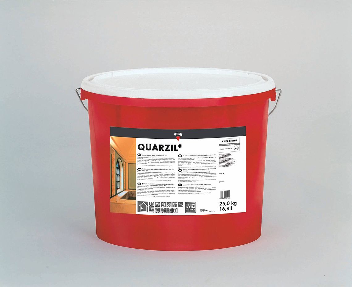 KEIM Quarzil - 5 Kilogramm in Weiß - Streichfertige Innenfarbe auf Silikatbasis