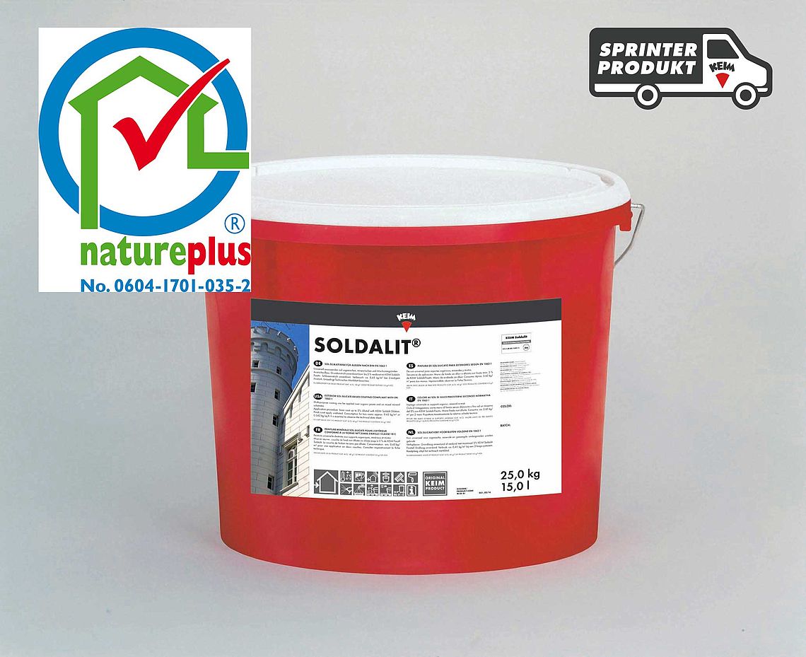 KEIM Soldalit - 18 kg 9870 Altweiß - Universelle, silikatische Fassadenfarbe auf Bindemittelbasis Sol-Silikat