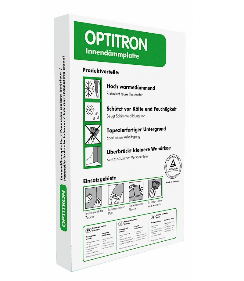 Selit OPTITRON Classic Innenwand-Dämmung 10 mm – 6 Faltplatten - spart Energie und Heizkosten